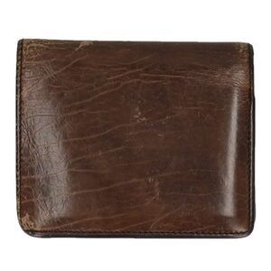 Isamu Katayama BacklashLeather Bifold Wallet Brown